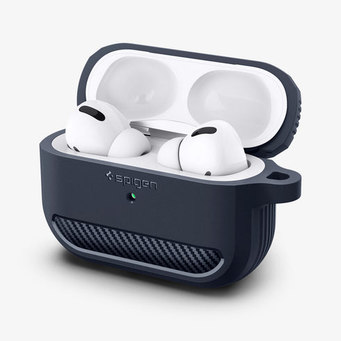 ACS05482 - Apple AirPods Pro 2 Case Rugged Armor in matte black showing the front